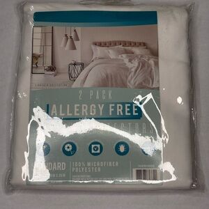 Sinclair Collection Allergy Free Pillow Protectors - White Standard Pair